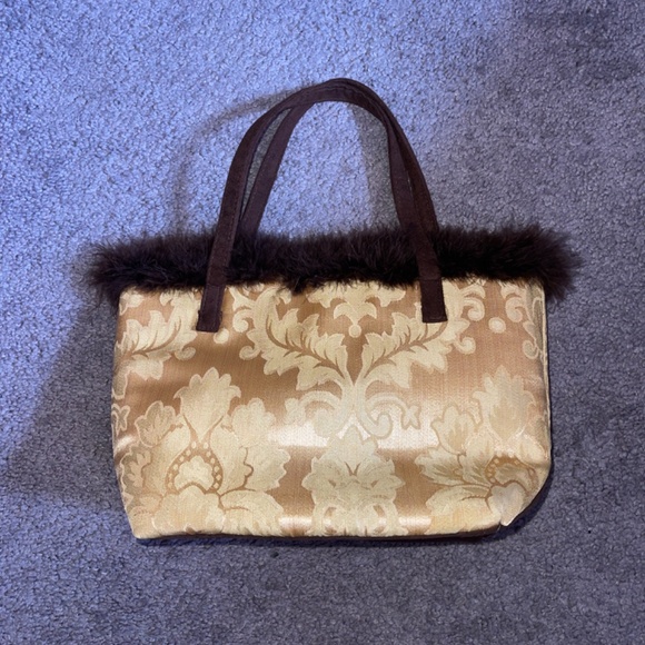 Once upon a rose gold handbag with faux fur - Picture 2 of 4